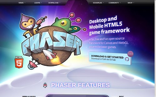Phaser website image